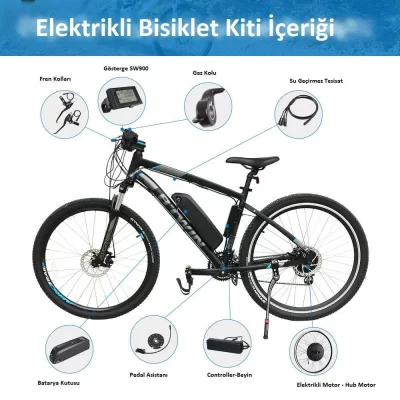 36V 250W  Elektrikli Bisiklet Dönüşüm Kiti