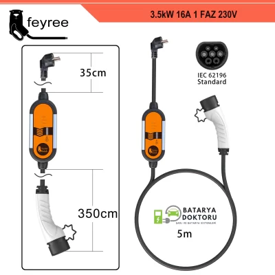 FEYREE 3.5kW 16A Tip-2  ŞARJ ÜNİTESİ